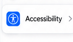 Accessibility row in Settings