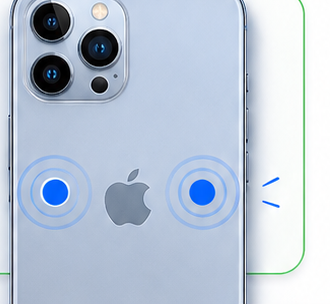 iPhone back with tap indicators